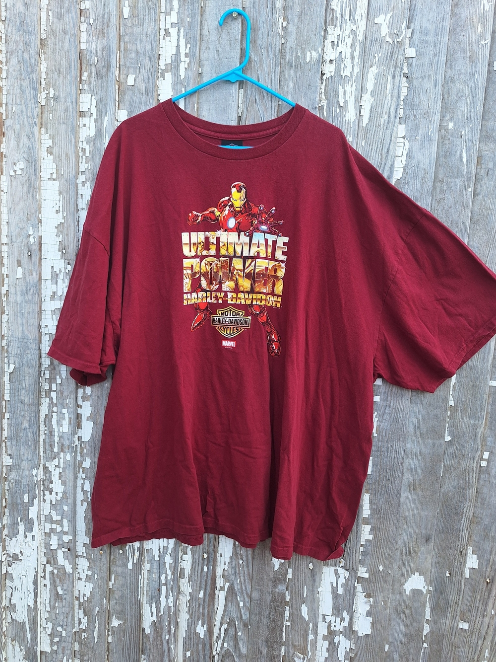 Harley-Davidson Men's Maroon Iron Man Graphic Tee Size 5XL